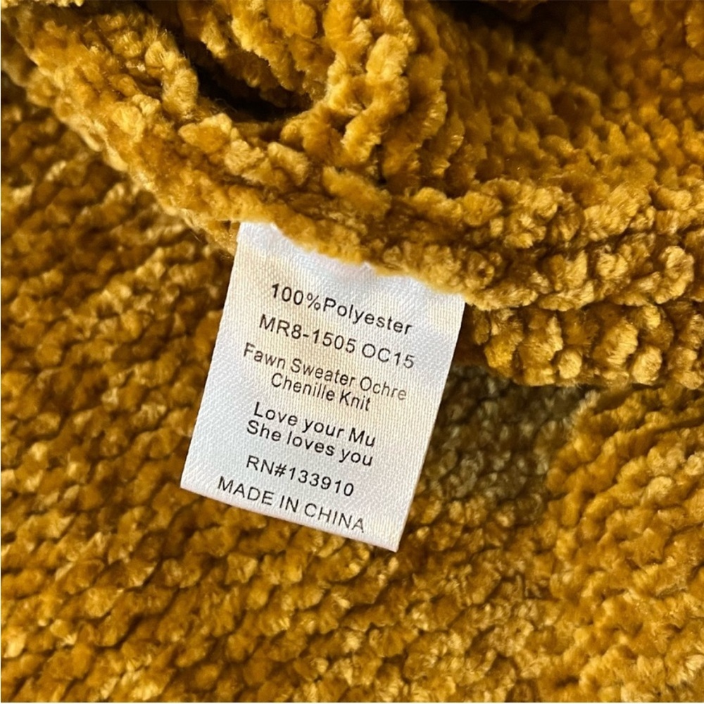 Show Me Your Mumu Fawn Sweater in Ochre Chenille size small - Picture 7 of 10
